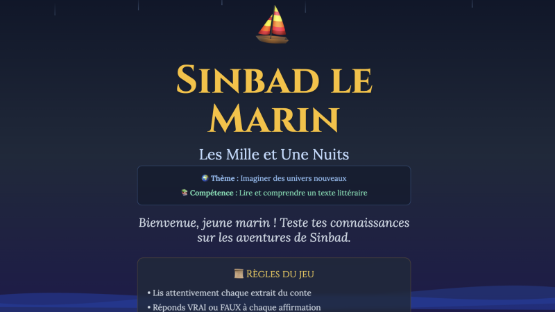 Sindbad le marin (5ème)