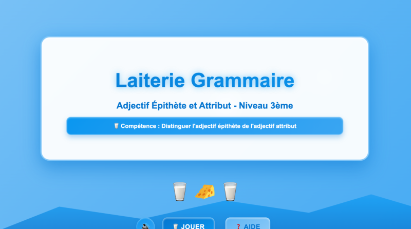 l'adjectif épithète et attribut (3ème)