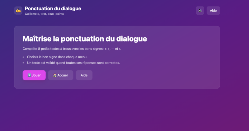 La ponctuation dans le dialogue (CM2)