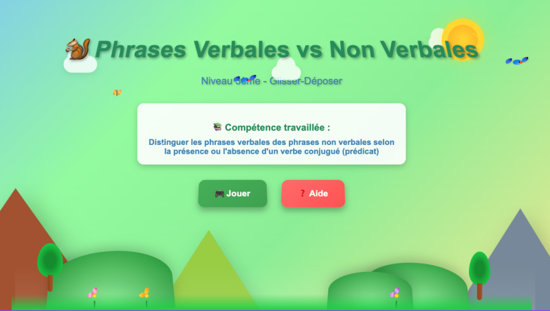 La phrase verbale et non verbale (3ème)