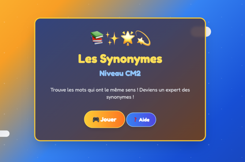 Les synonymes (CM2)