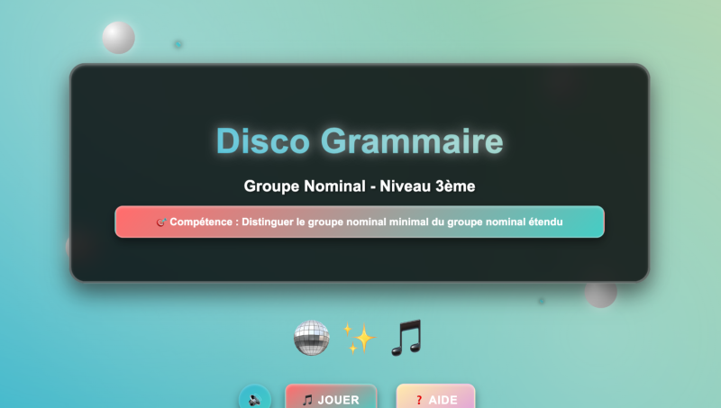 Le groupe nominal (3ème)