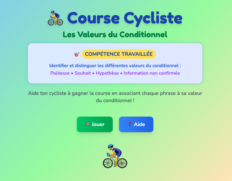 Les valeurs du conditionnel (4ème)