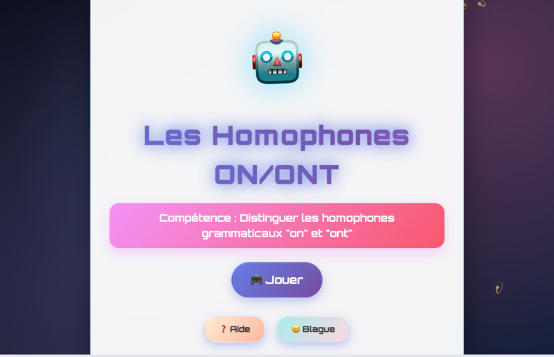 Les homophones on et ont (CM1)
