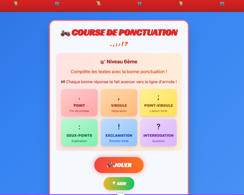 La ponctuation dans la phrase (6ème)