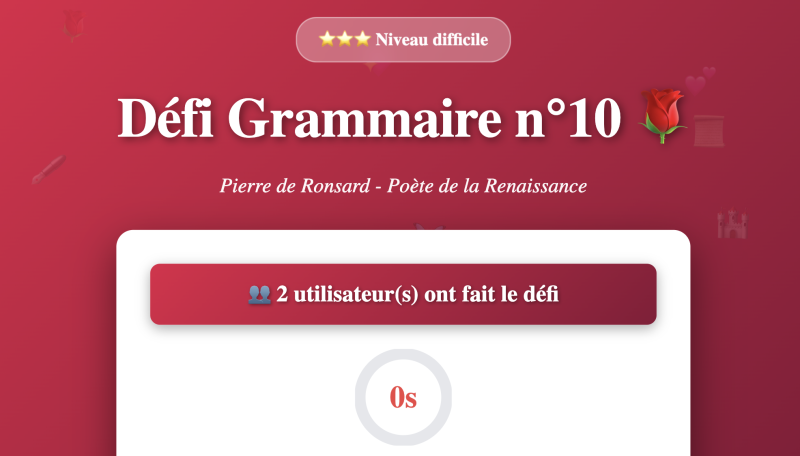 Défi grammaire n°10