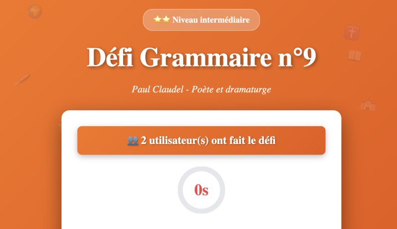 Défi grammaire n°9
