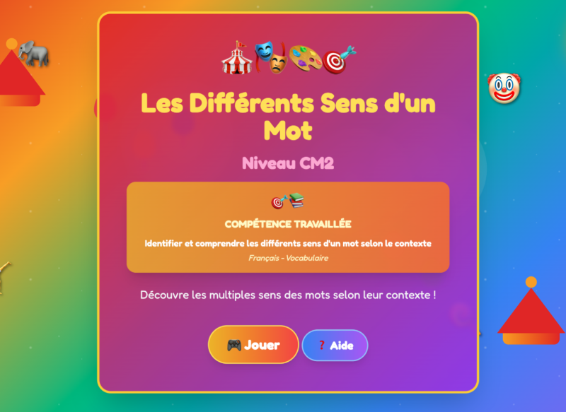 Les différents sens d'un mot (CM2)