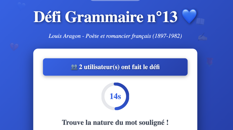 Défi grammaire n°13