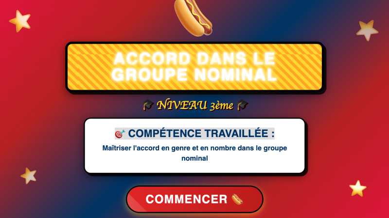 L'accord dans le groupe nominal (3ème)