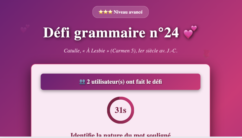 Défi grammaire n°24