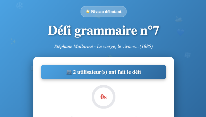 Défi grammaire n°7