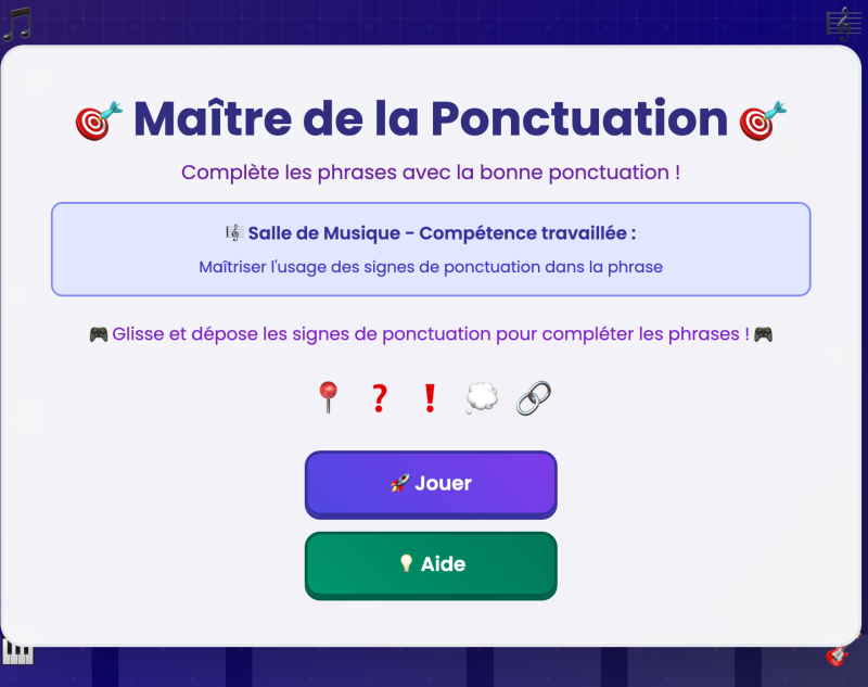 La ponctuation dans la phrase (5ème)