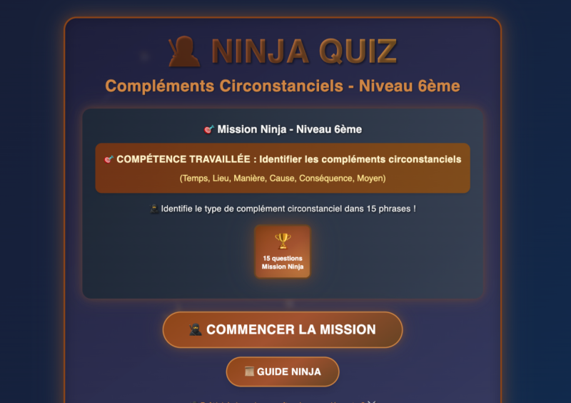 Les compléments circonstanciels (6ème)