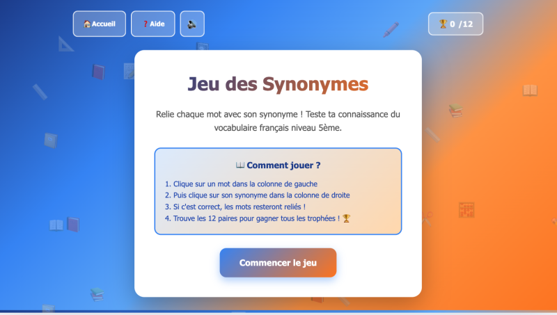 Les synonymes (5ème)