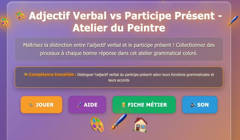 L'adjectif verbal et le participe présent (Lycée)