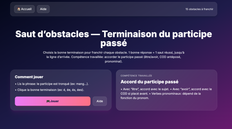 Le participe passé (CM2)