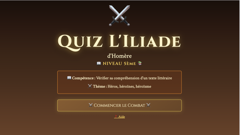 Les héros de L'Iliade (5ème)