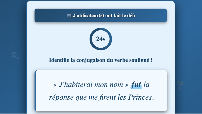 Défi grammaire n°20