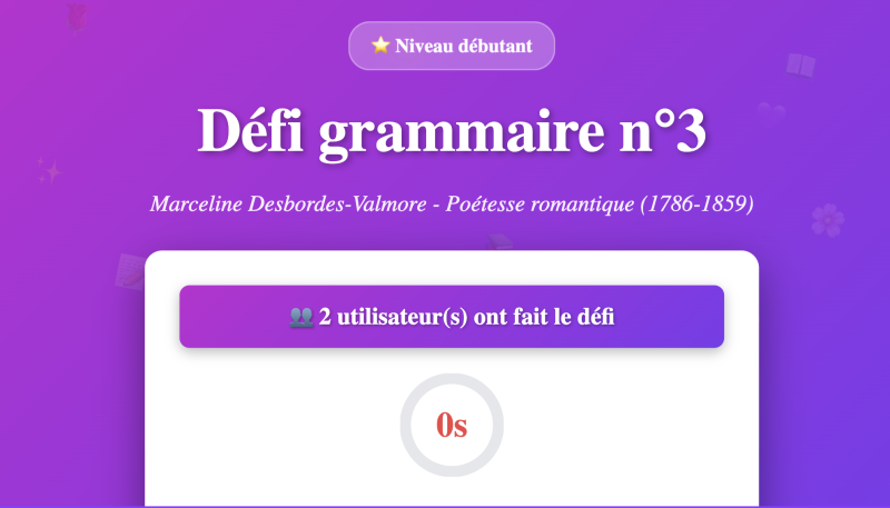 Défi grammaire n°3