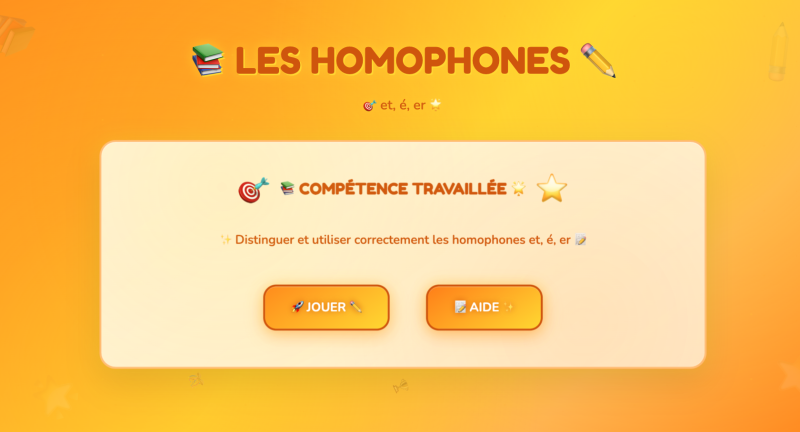 Les homophones et,-é, -er