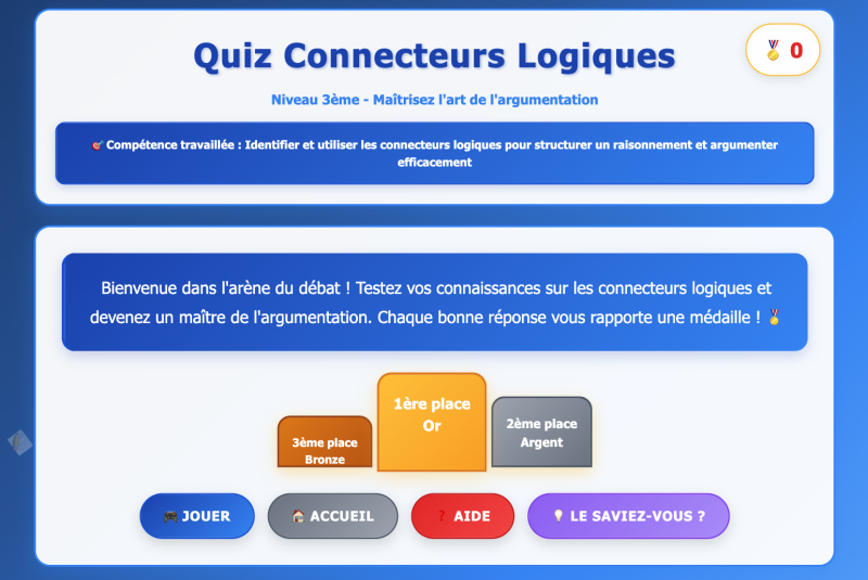 Les connecteurs logiques (3ème)