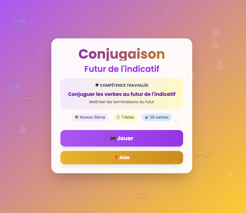 Le futur de l'indicatif (5ème)