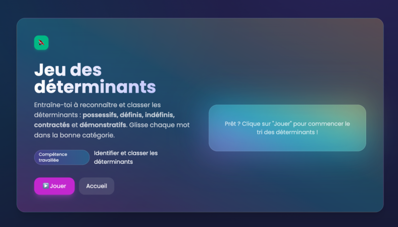 Les déterminants (CM2)