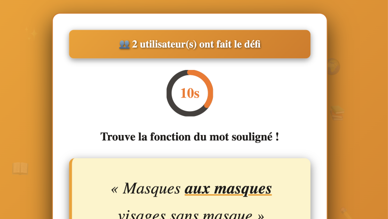 Défi grammaire n°19