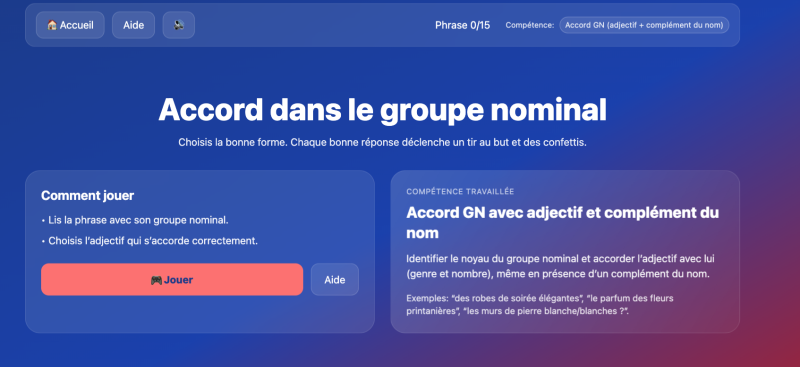 L'accord dans le groupe nominal (CM2)